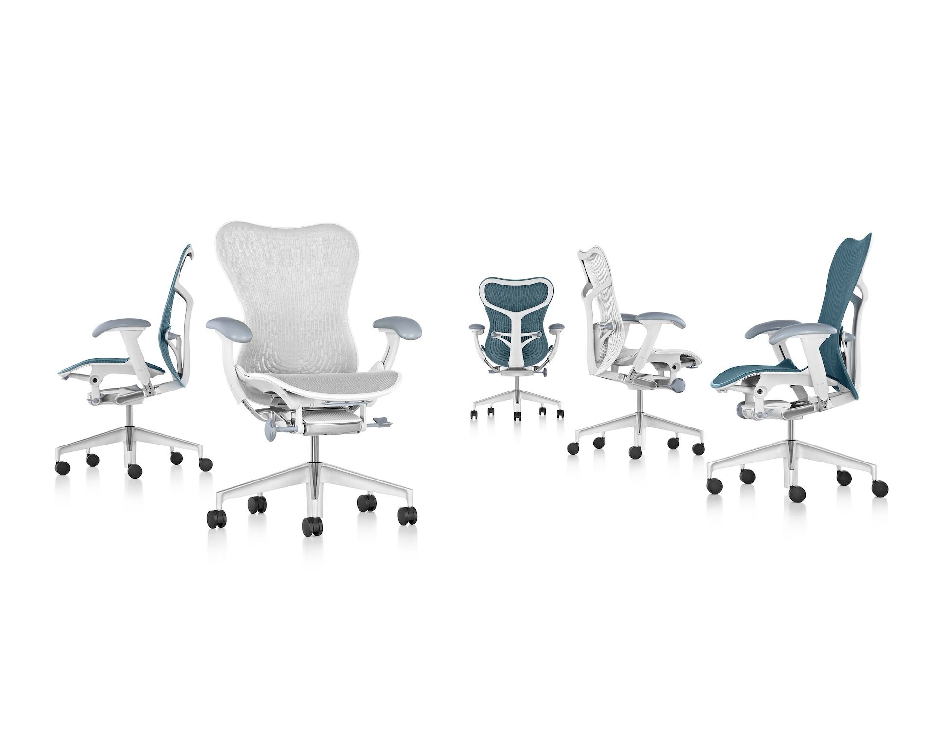Эргономичное офисное кресло с вращающейся тканью Butterfly Herman Miller Mirra 2 ARCH-00092336 - Вид №32