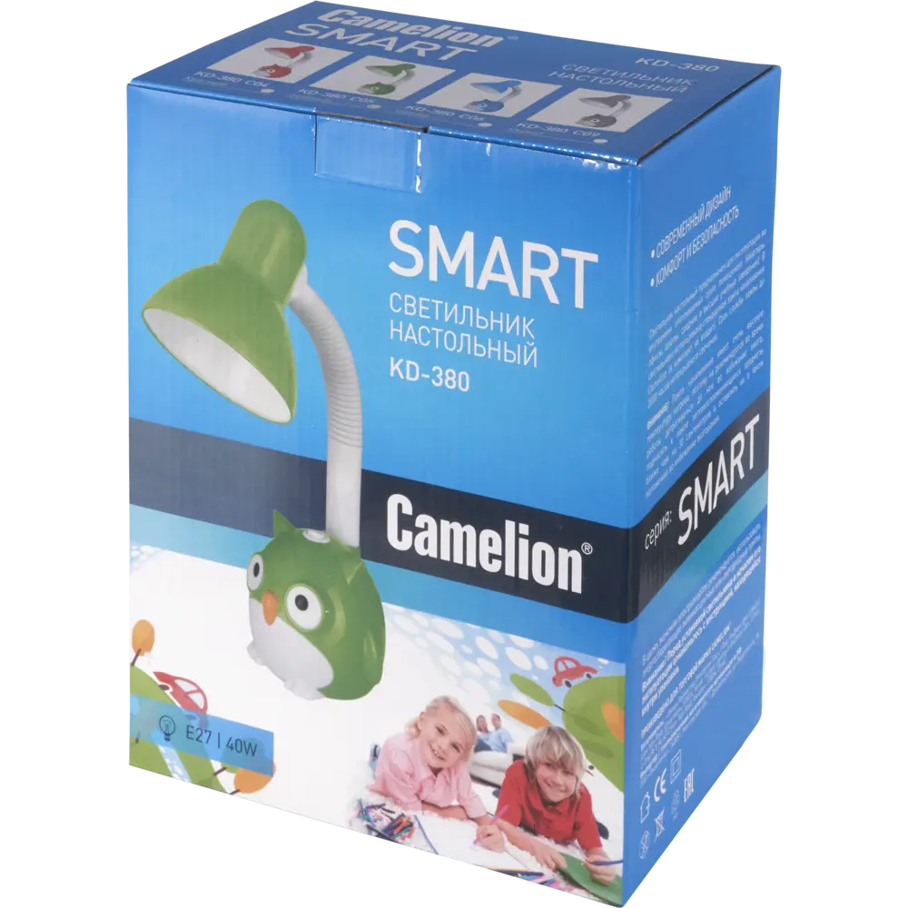 Настольная лампа Camel KD-380 «Сова», цвет зелёный CAMELION STLM-2067816 - Вид №7
