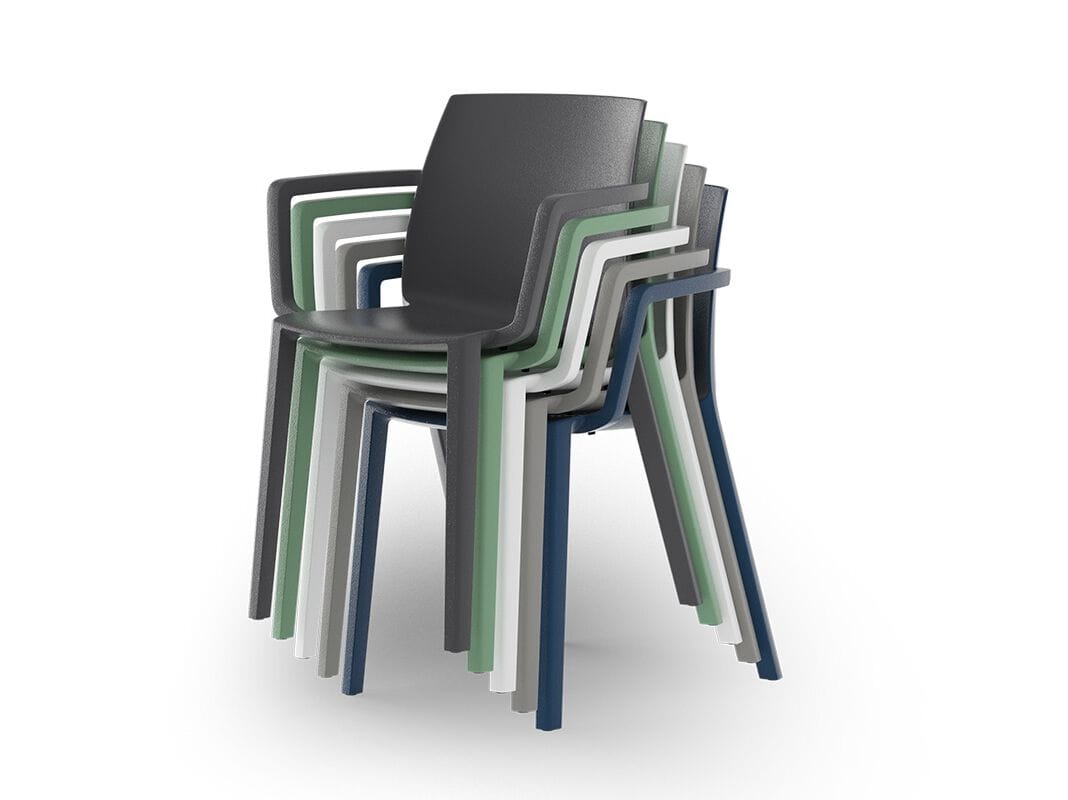 Штабелируемый садовый стул из полипропилена с подлокотниками SCHNEEWEISS interior MALDO 610 - 611 ARCH-00148303 - Вид №1