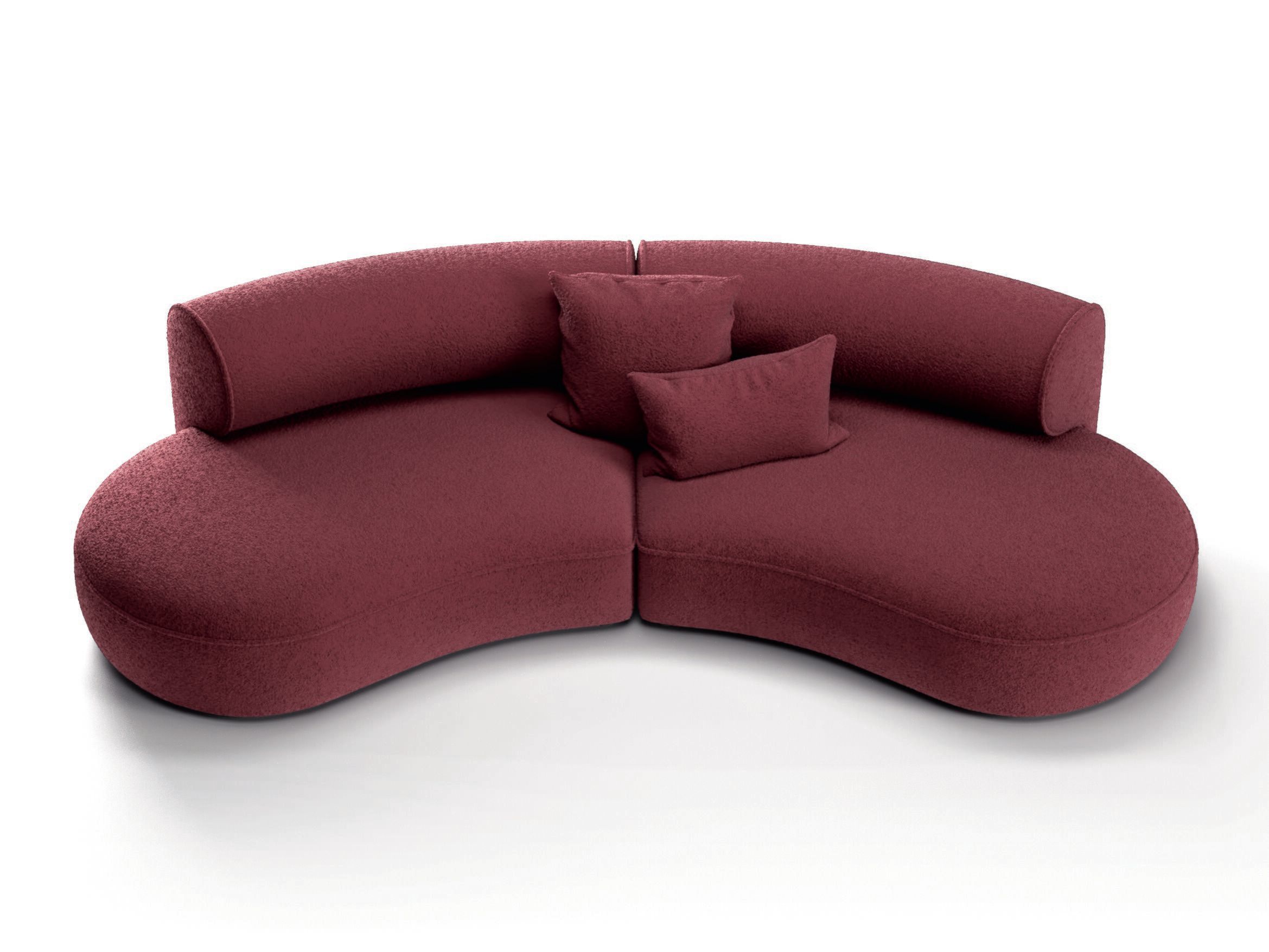 2-местный изогнутый тканевый диван Natuzzi Italia MELODY ARCH-00067992 - Вид №1