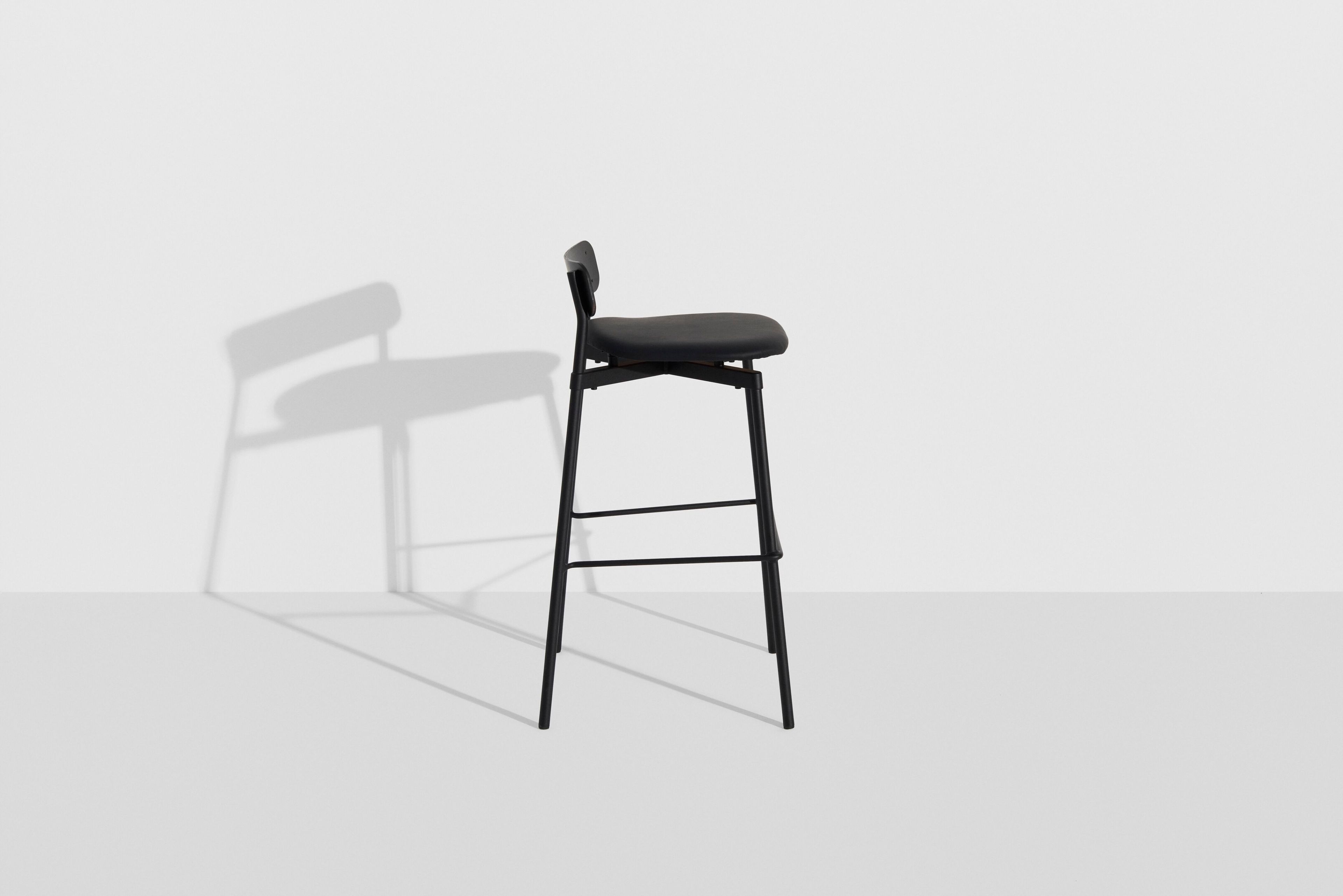 Высокий кожаный штабелируемый стул с подставкой для ног Petite Friture Fromme ARCH-00149169 - Вид №2