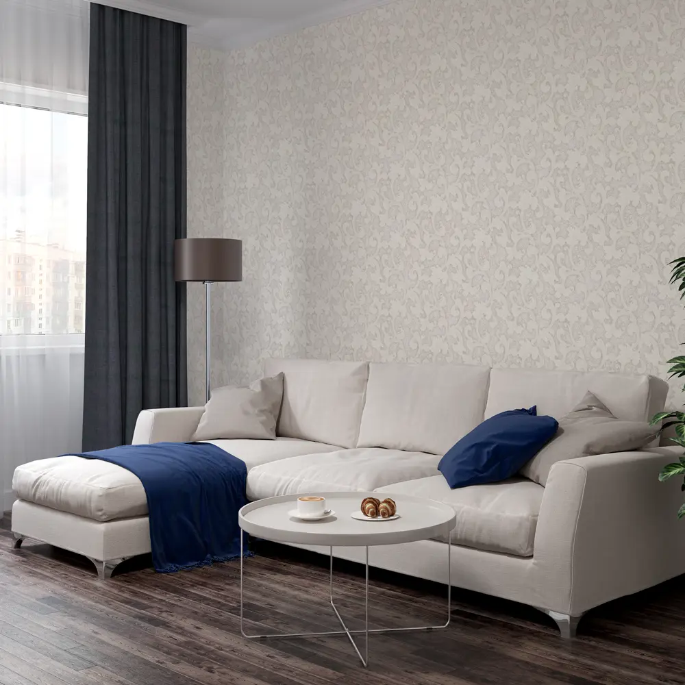 Обои флизелиновые Home Color Loredo бежевые 1.06 м 378-22 STLM-2060234 - Вид №3
