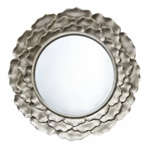 Зеркало серебряное круглое в фигурной раме Edlyn от RVAstley RVASTLEY ДИЗАЙНЕРСКИЕ 062607 Серебро