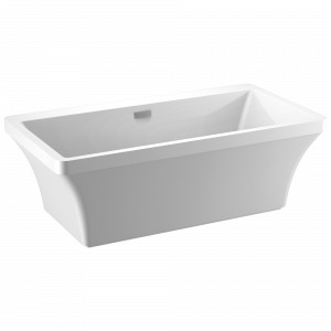 67 '' x 36 '' Отдельностоящая ванна со встроенным сливом и переливом