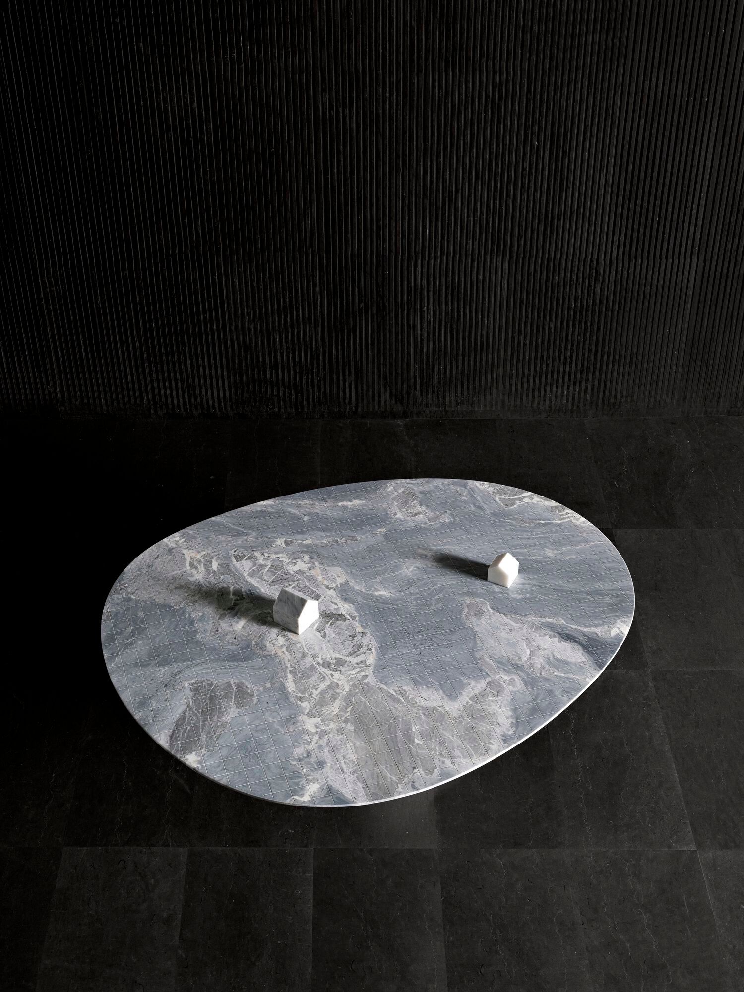 Мраморный обеденный стол LUCE DI CARRARA SOLID PATTERN ARCH-00003765 - Вид №1