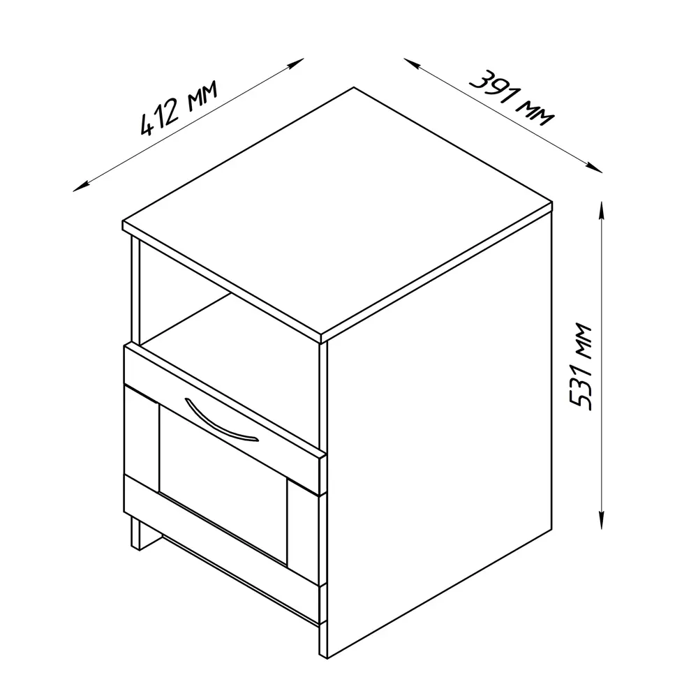 Тумба прикроватная ШВЕДСКИЙ СТАНДАРТ Сириус с ящиком для современного интерьера 89395811 STLM-1485185 - Вид №5