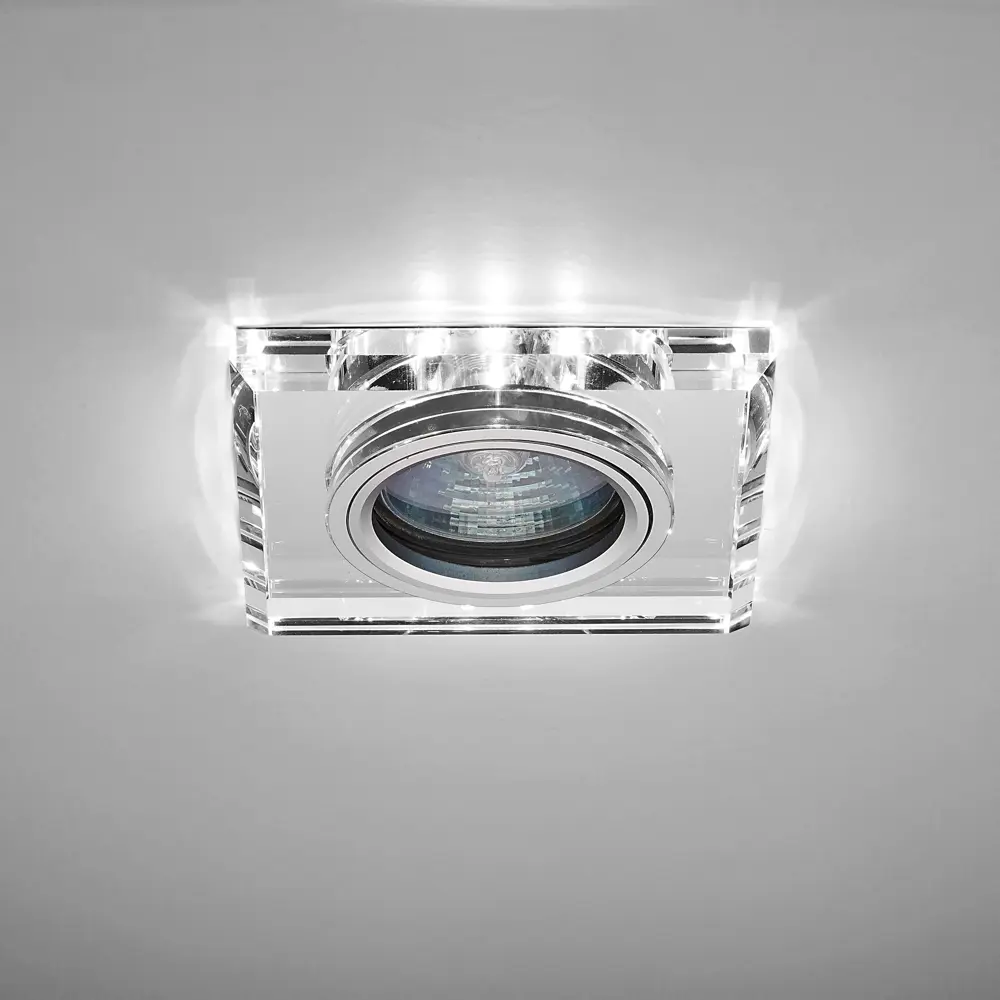 Светильник точечный встраиваемый Bohemia с LED-подсветкой под отверстие 60 мм 2 м² цвет прозрачный ITALMAC STLM-2155819 - Вид №1