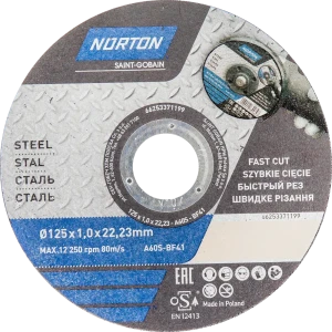 Диск отрезной по металлу тип 41 Norton Vulcan 115x22.2x1 мм