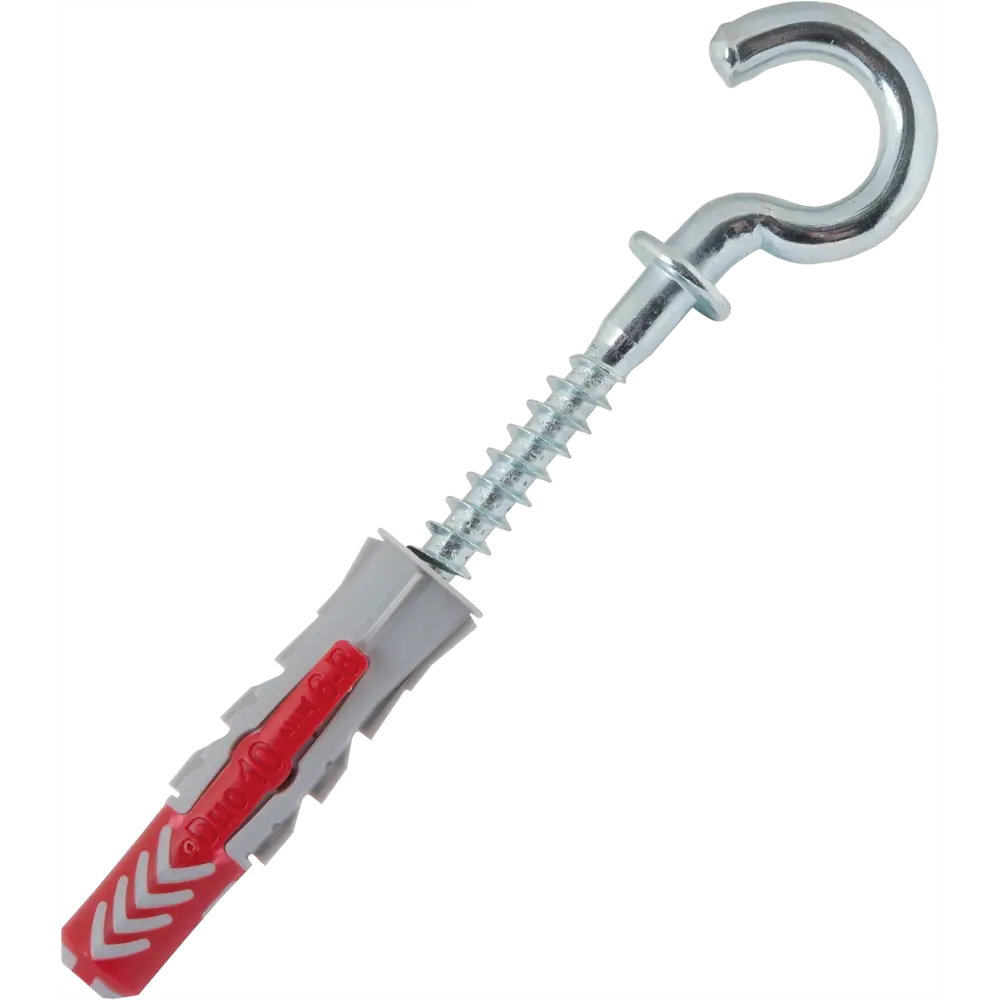 Дюбель универсальный DuoPower 10x50 мм, крюк-полукольцо, 2 шт. 81933203 STLM-2047844 FISCHER  - Вид №1
