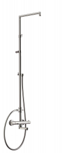 00-0970Q-CR CARIMALI Rigoletto Square телескопическая с одинарной душевой стойкой с изливом