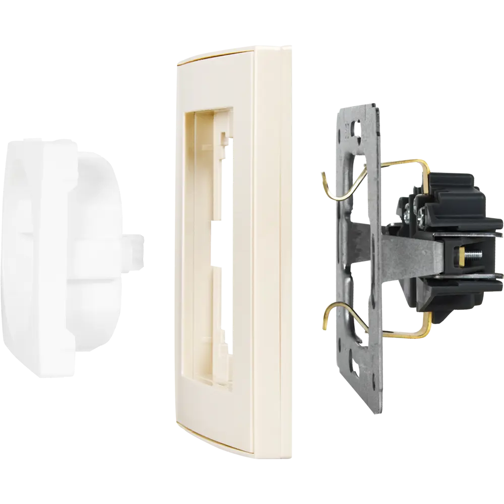 Рамка для розеток и выключателей Lezard Rain 2 поста, цвет бежевый STLM-2210129 - Вид №3