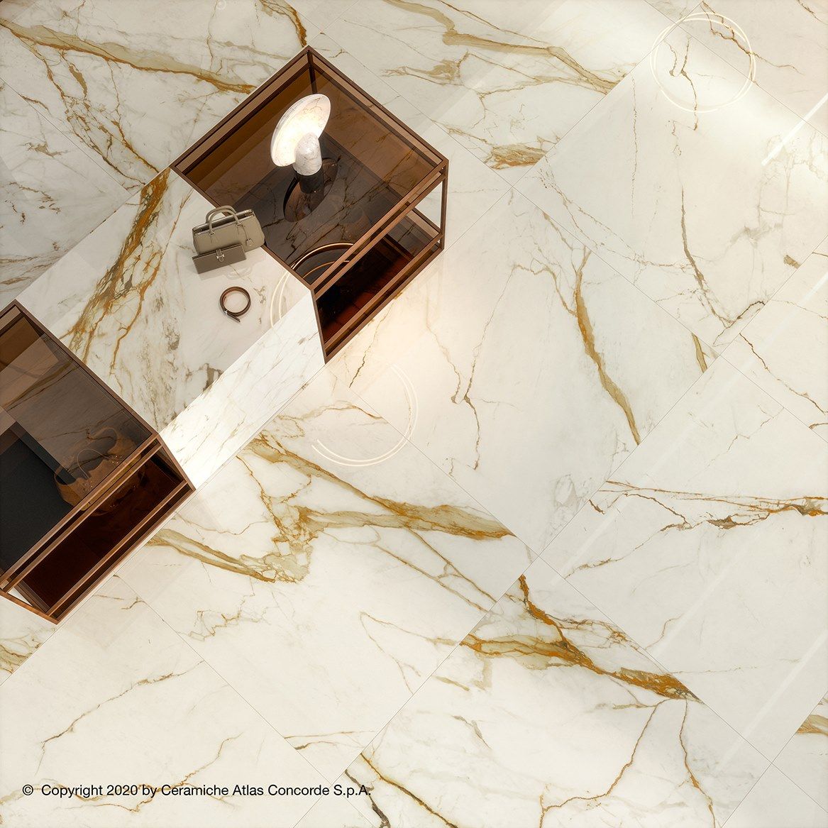 Пол из керамогранита с мраморным эффектом Atlas Concorde Marvel Shine ARCH-00045897 - Вид №33