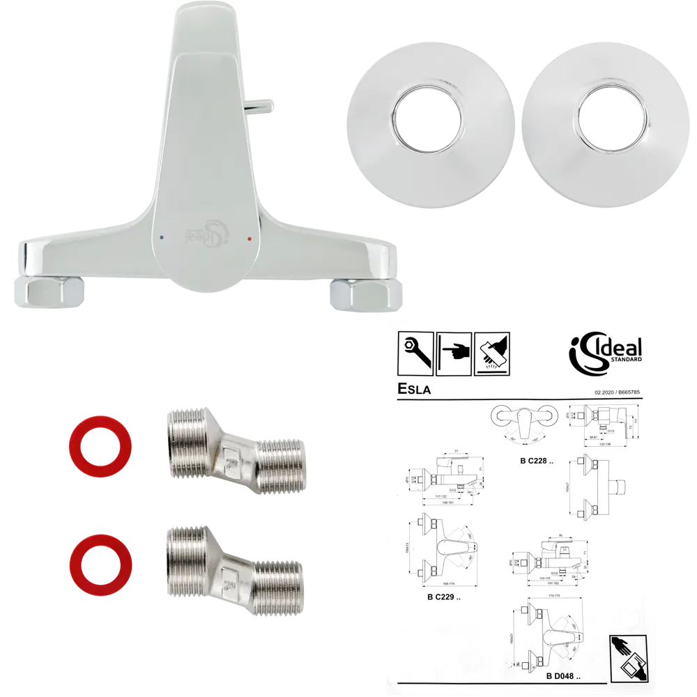 Смеситель для ванны Ideal Standard Esla однорычажный цвет хром STLM-2152682 - Вид №2