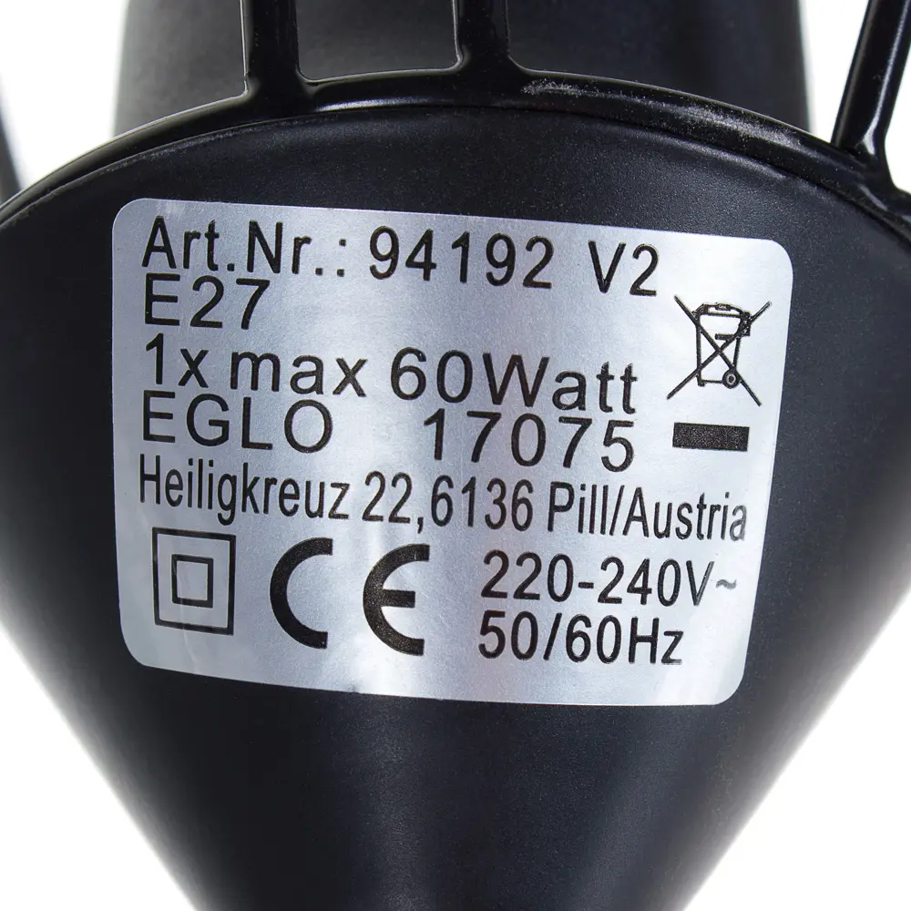 Настольная лампа Eglo «Tarbes» 1xE27x60 Вт, цвет чёрный STLM-2114632 - Вид №6