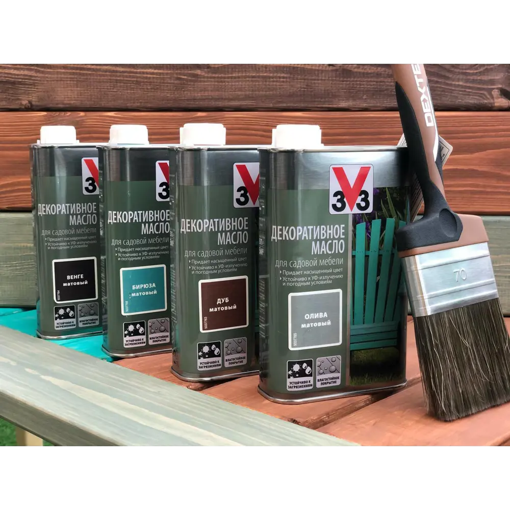 Масло для садовой мебели цвет венге 0.5 л V33 STLM-2166400 - Вид №5