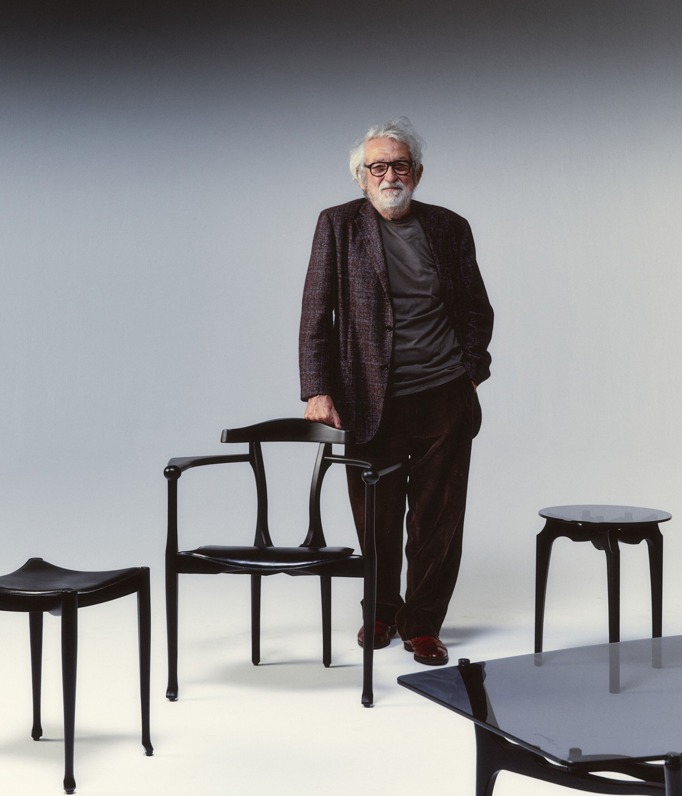 Круглый журнальный столик из дерева и стекла BD Barcelona Гаулино ARCH-00062936 - Вид №4