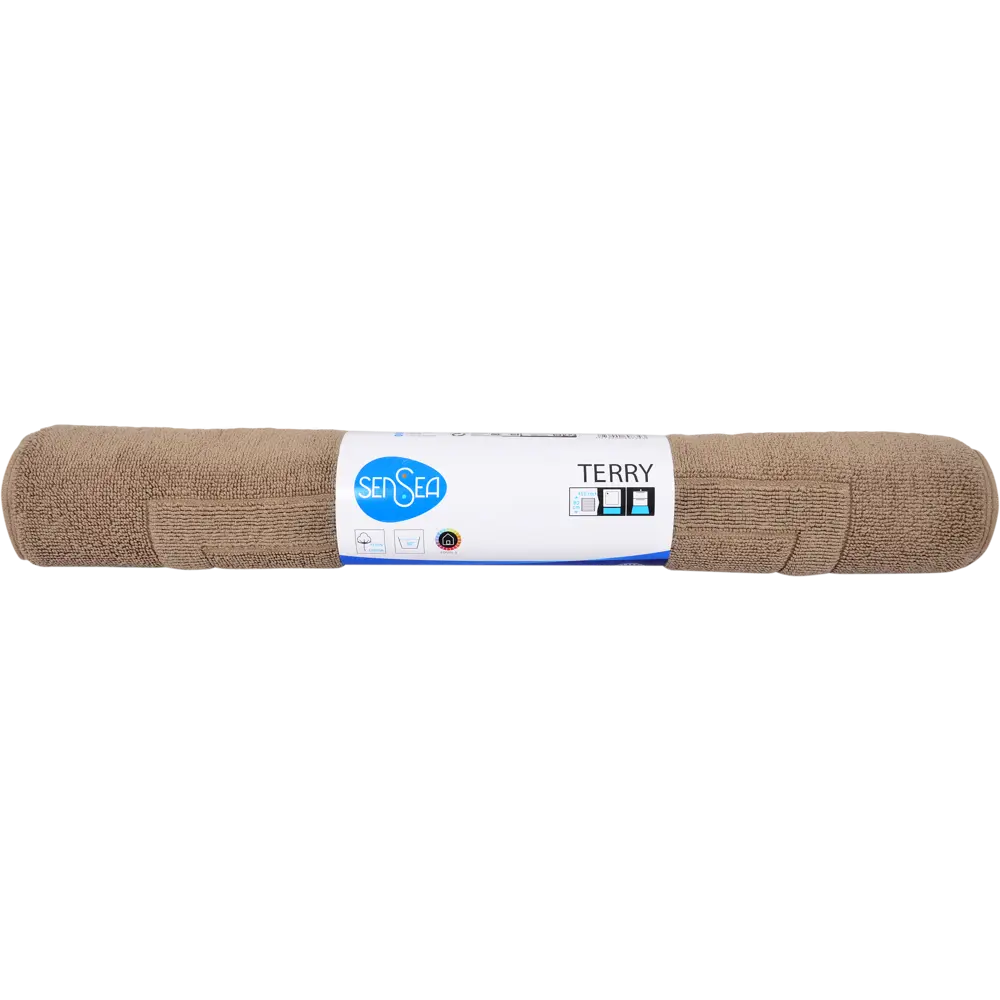 Коврик для ванной комнаты Sensea Terry 50x80 см цвет бежевый Без серии STLM-2135302 - Вид №3