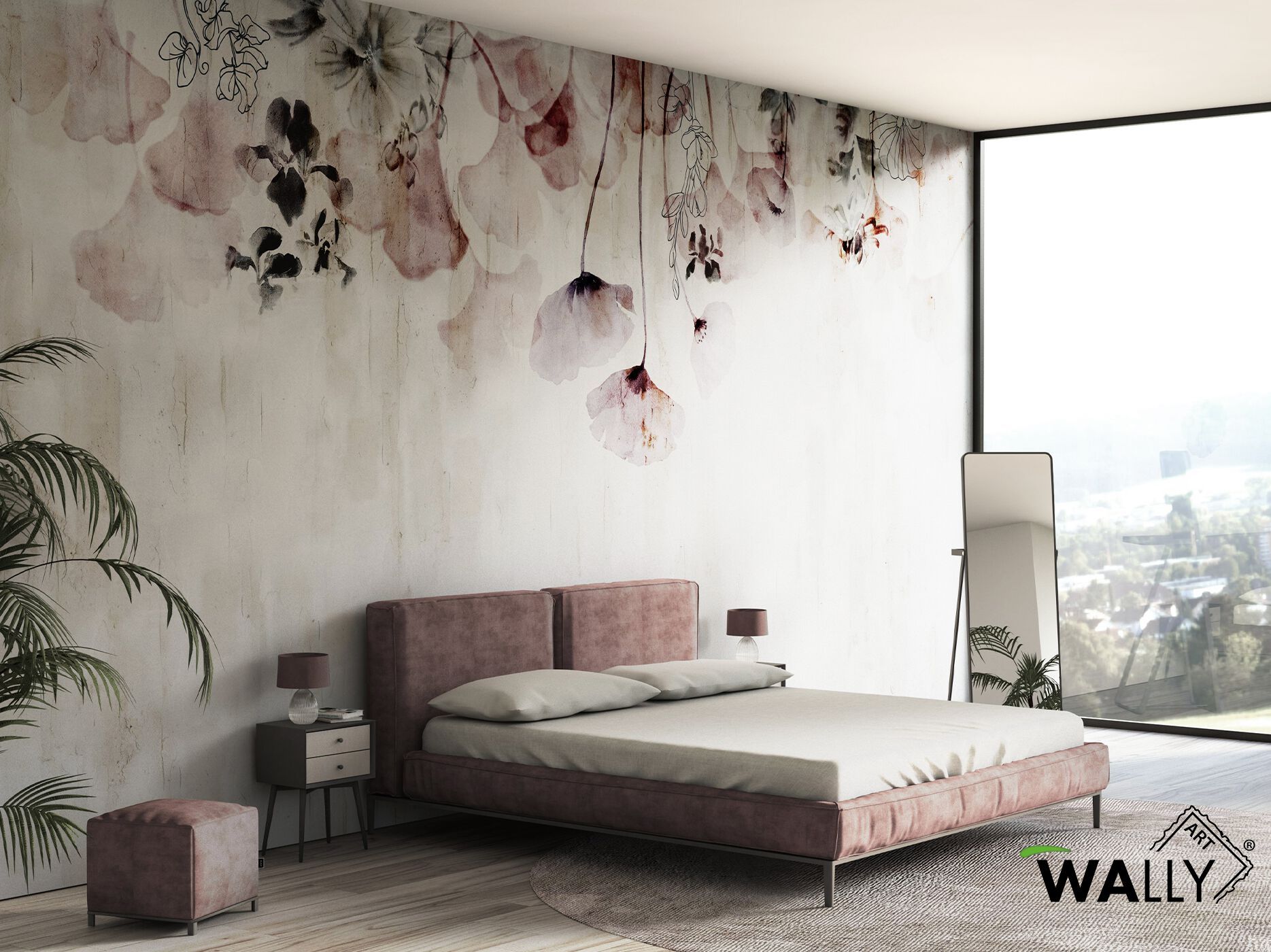 Моющиеся нетканые обои WALLYART DAISY ARCH-00030621