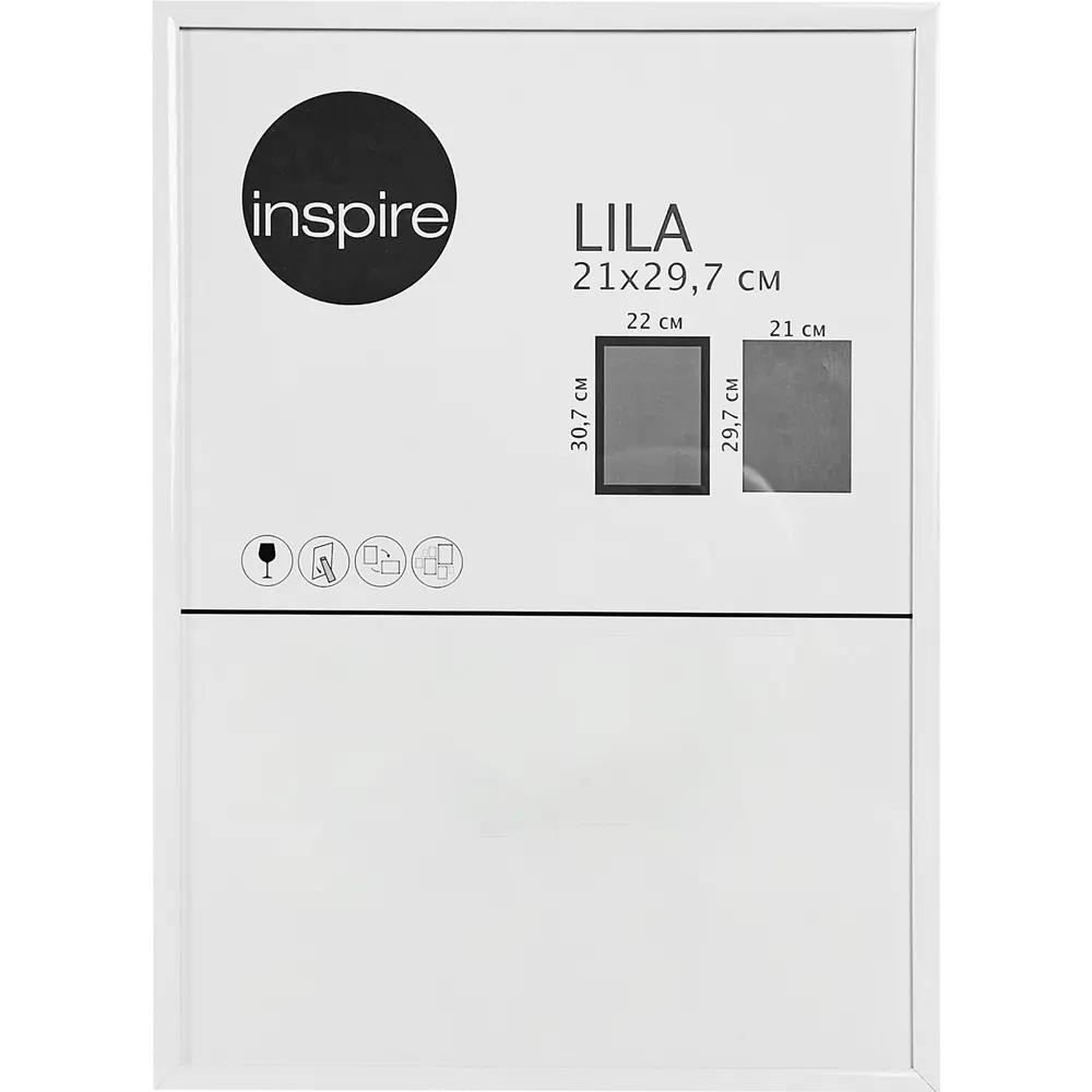 Рамка Inspire Lila 21x29.7 см пластик цвет белый 89050563 STLM-2143597 