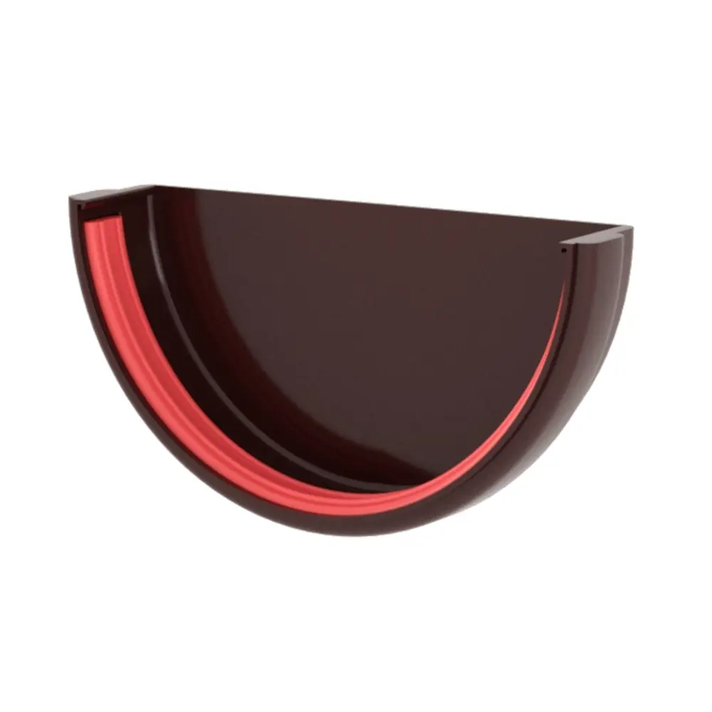 Заглушка желоба пластиковая Grand Line 133.3 мм цвет шоколадный STLM-2045144