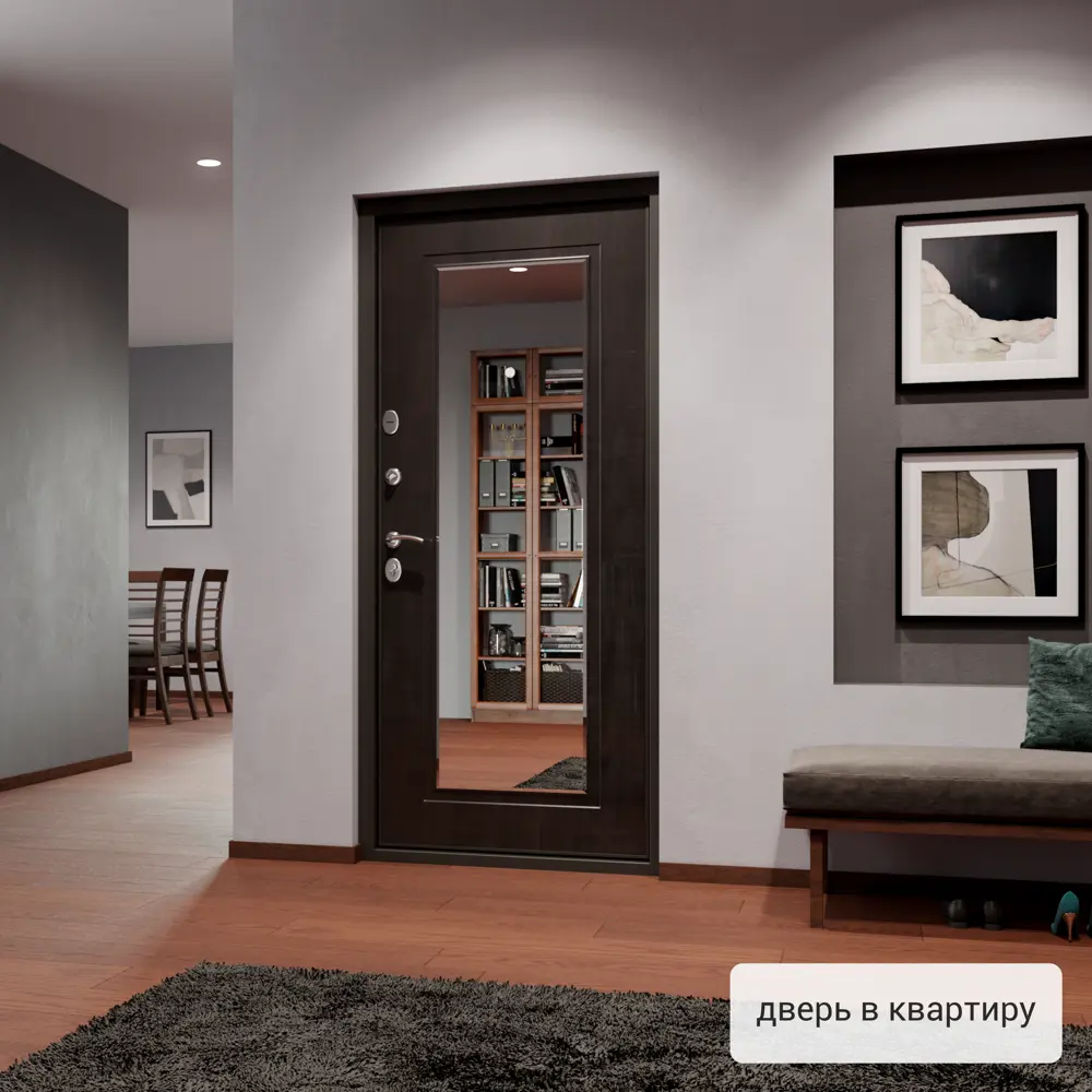 Дверь входная металлическая Грата 860 мм правая цвет скай мореный РР TOREX STLM-2109607 - Вид №17