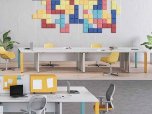 Прямоугольный стол для совещаний с системой люверсов