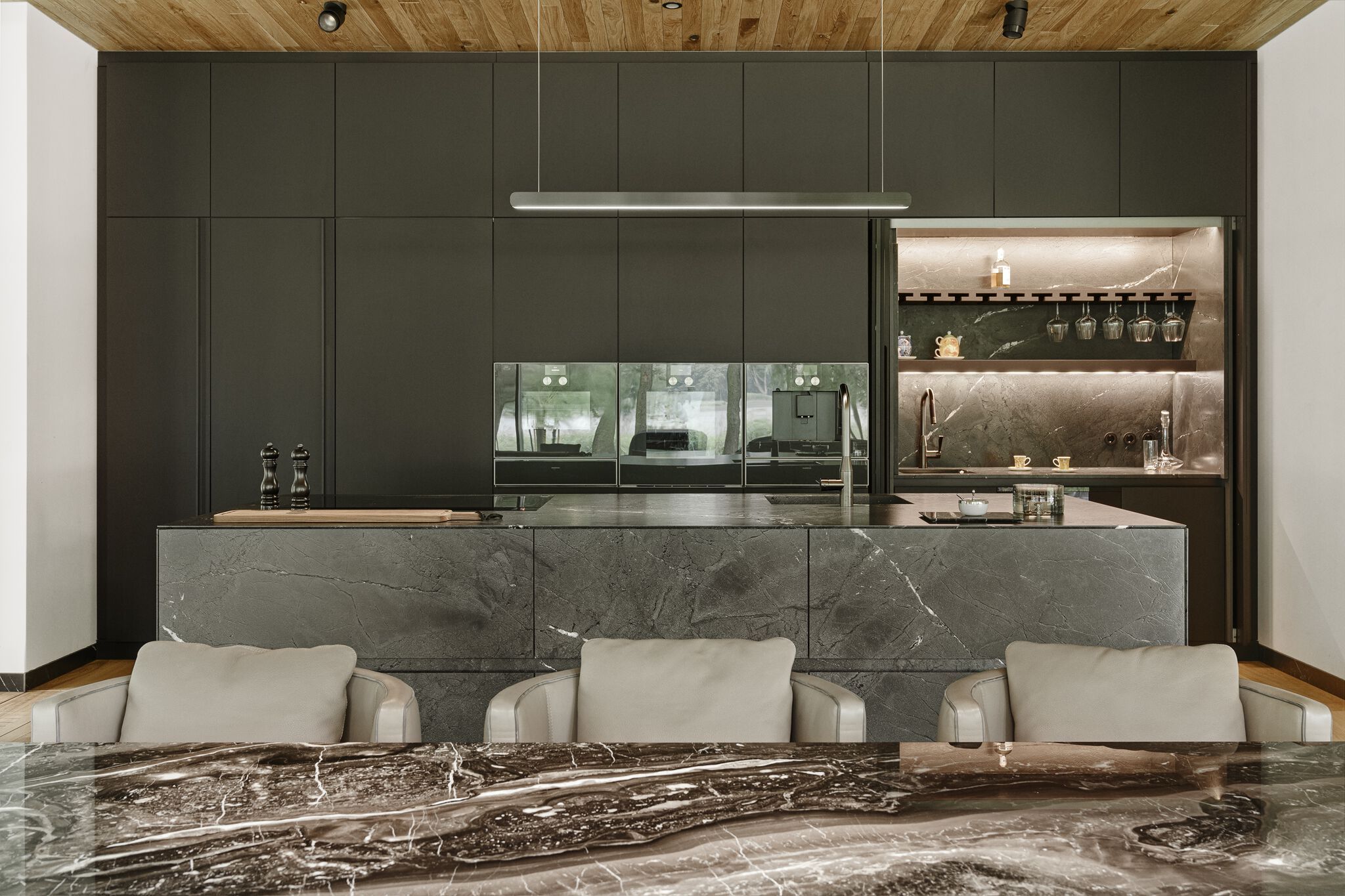 Кухня на заказ с островом Zajc Monolith ARCH-00050895 - Вид №3