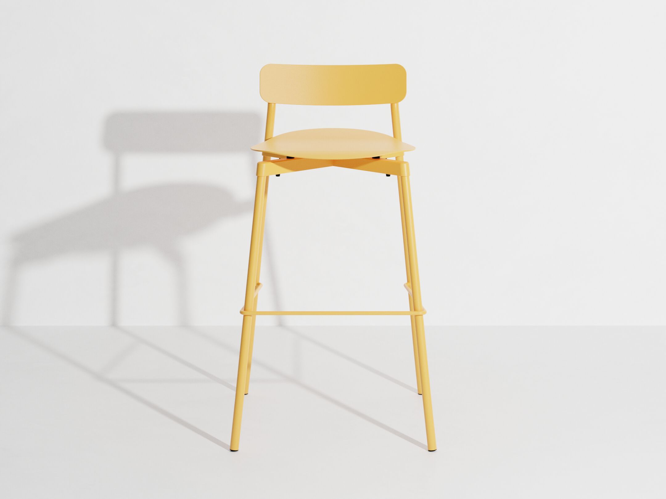 Высокий штабелируемый алюминиевый стул с порошковым покрытием с подставкой для ног Petite Friture Fromme ARCH-00091817 - Вид №45