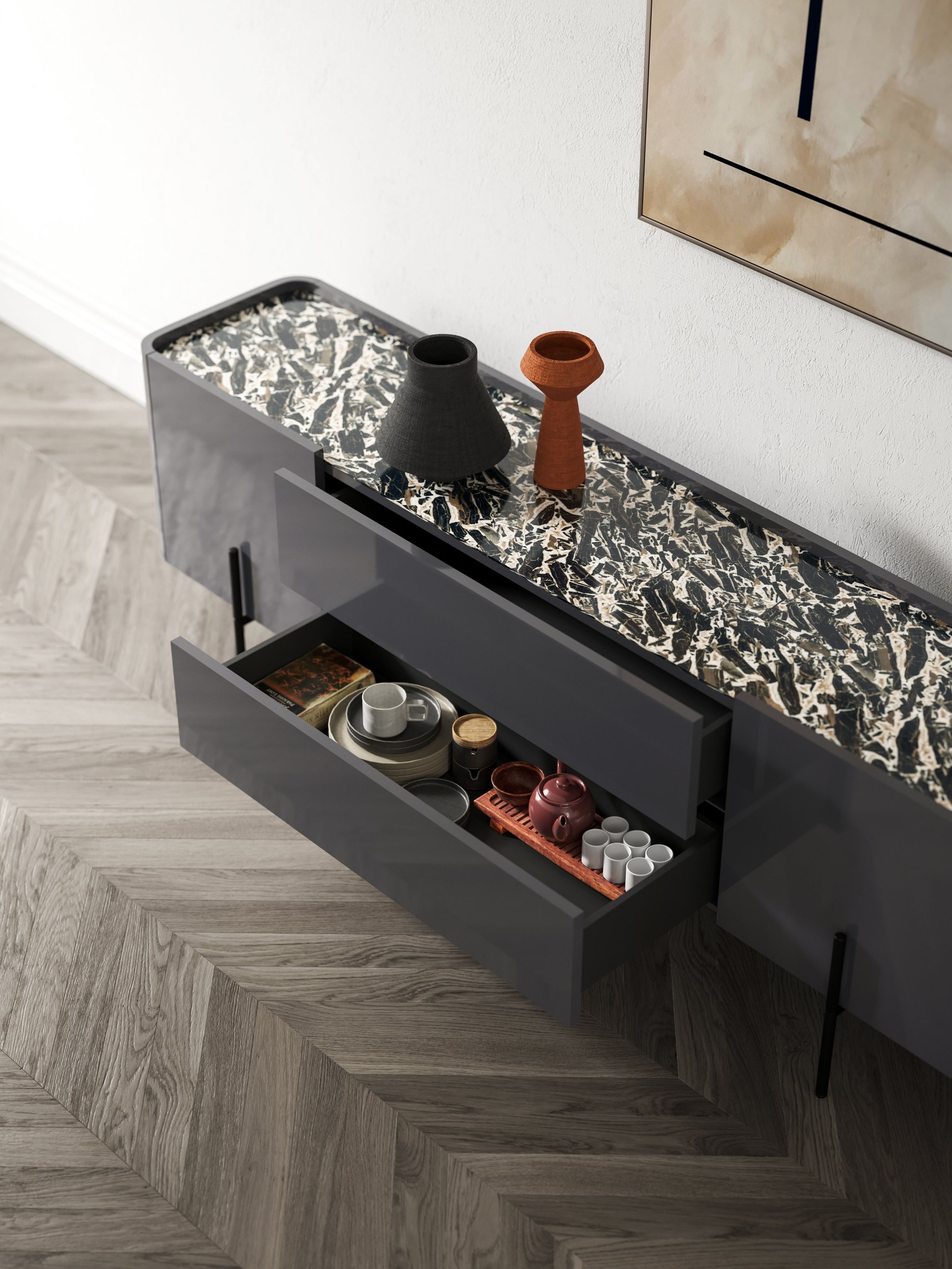 Шкаф из фанеры с ящиками Liu Jo Living Collection ARCH-00143645 - Вид №7