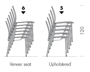 Штабелируемый стул с мягким сиденьем Gazzda Book ARCH-00135361 - Вид №7