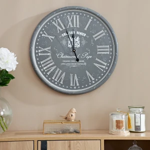 Часы настенные Dream River B.1235 круглые МДФ цвет серый бесшумные ø52