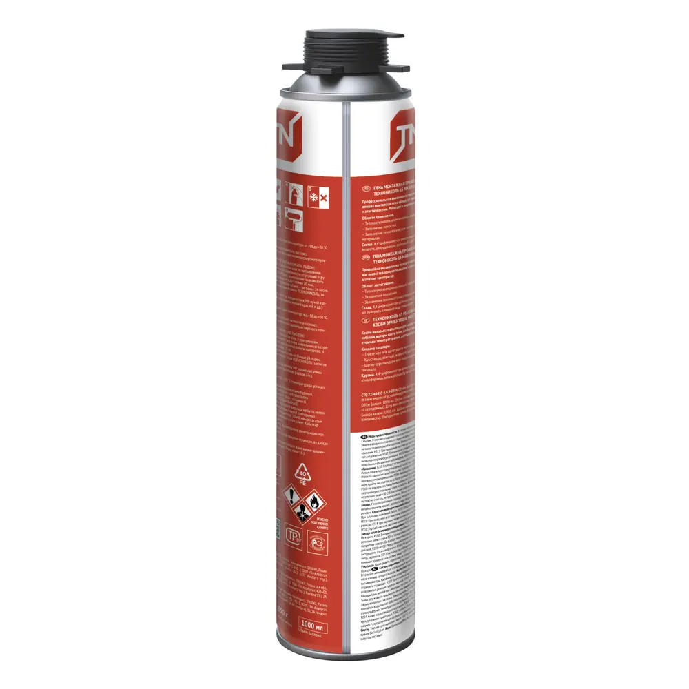 Пена монтажная профессиональная Технониколь Maximum 65 всесезонная 1000 мл STLM-2129567 - Вид №1