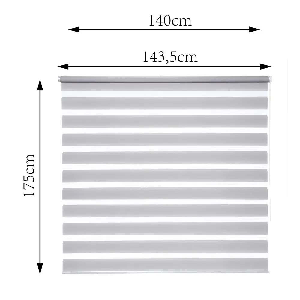 Штора рулонная день-ночь Inspire Peter 140x175 см светло-серая Granit 5 STLM-2079201 - Вид №2