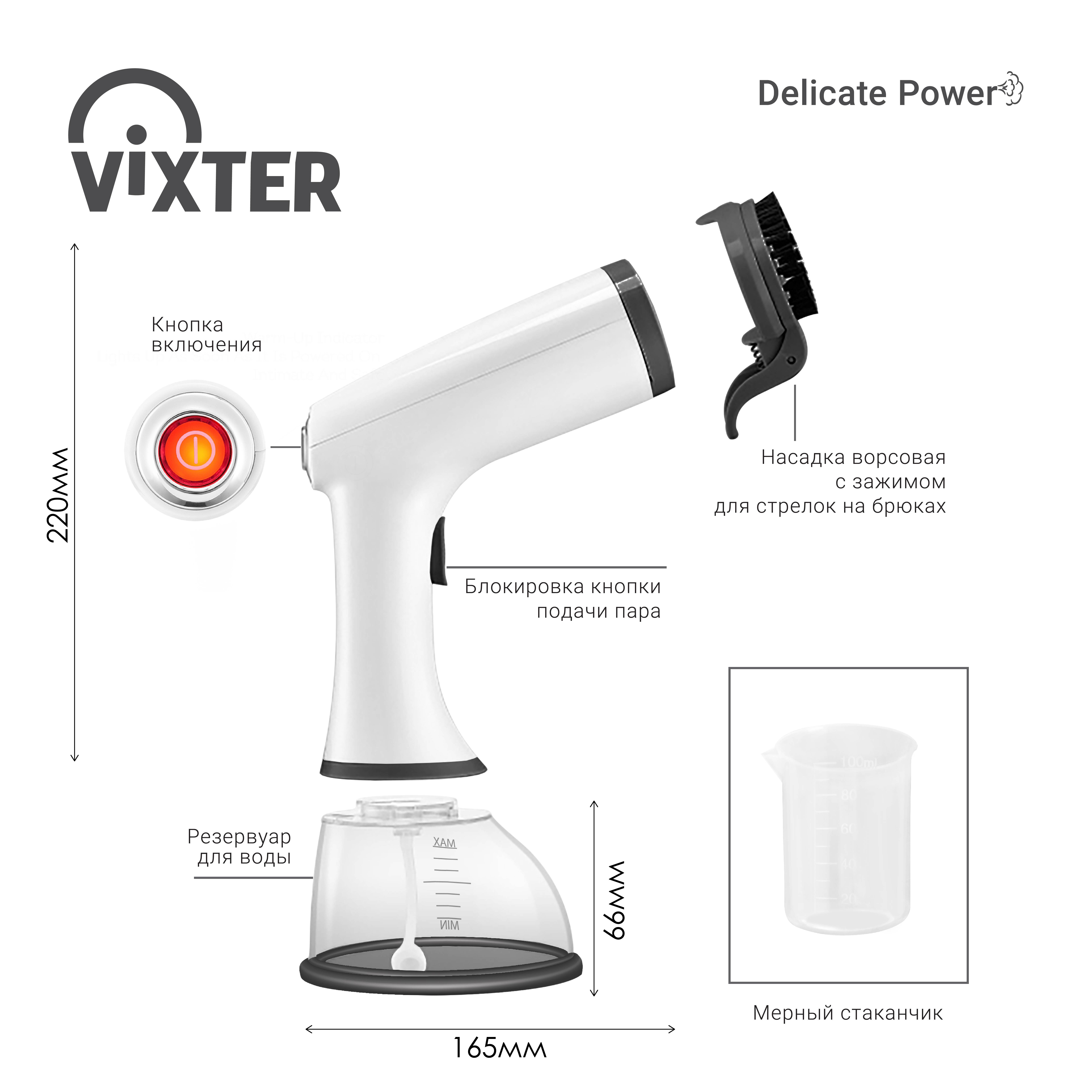 9050846 Отпариватель VIXTER GSH-1750 белый STDN-0114368 - Вид №17