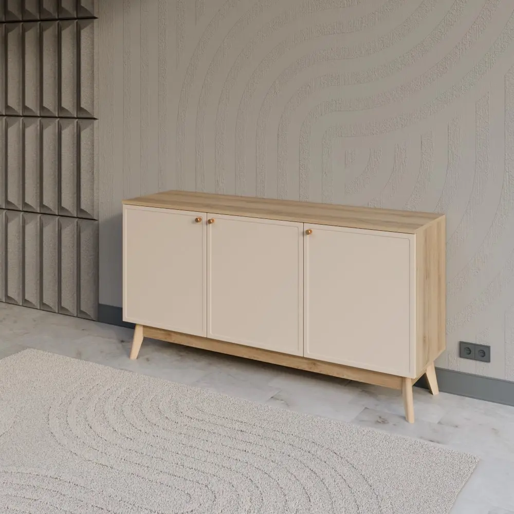 Тумба под телевизор KONSENSA Амьен 150x79x41.7 см ЛДСП цвет бежевый Лион STLM-2113159 - Вид №8