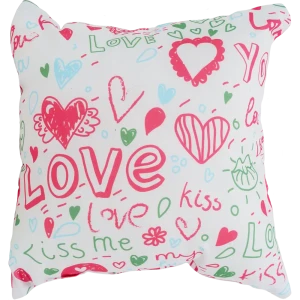 Подушка «Love», 40х40 см, цвет розовый