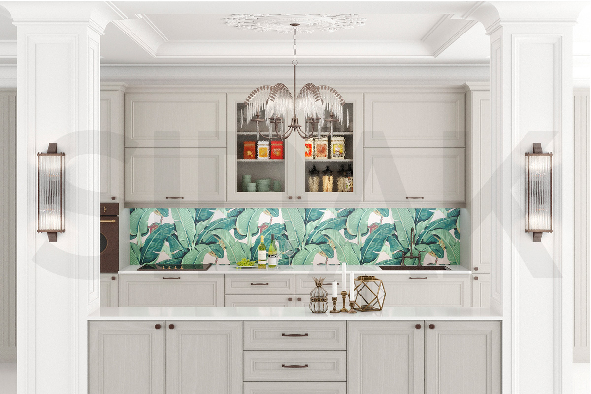 Фасады для кухни Эвита Фрезеровка «Эвита» Дуб Дайд Капучино №255 SIDAK SIST3417-7707 - Вид №1