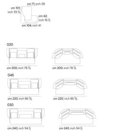 2-местный диван с высокой спинкой Amura Wazaa ARCH-00046746 - Вид №5
