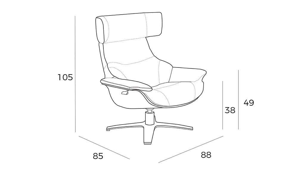 Кожаное кресло с подлокотниками Angel Cerda Nature Life ARCH-00109706 - Вид №6
