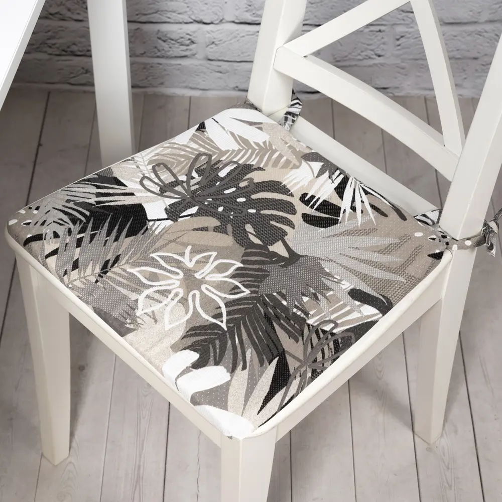 Подушка для стула Altali Гавайи 40x2x40 см полиуретан/хлопок серый STLM-2055770 - Вид №2