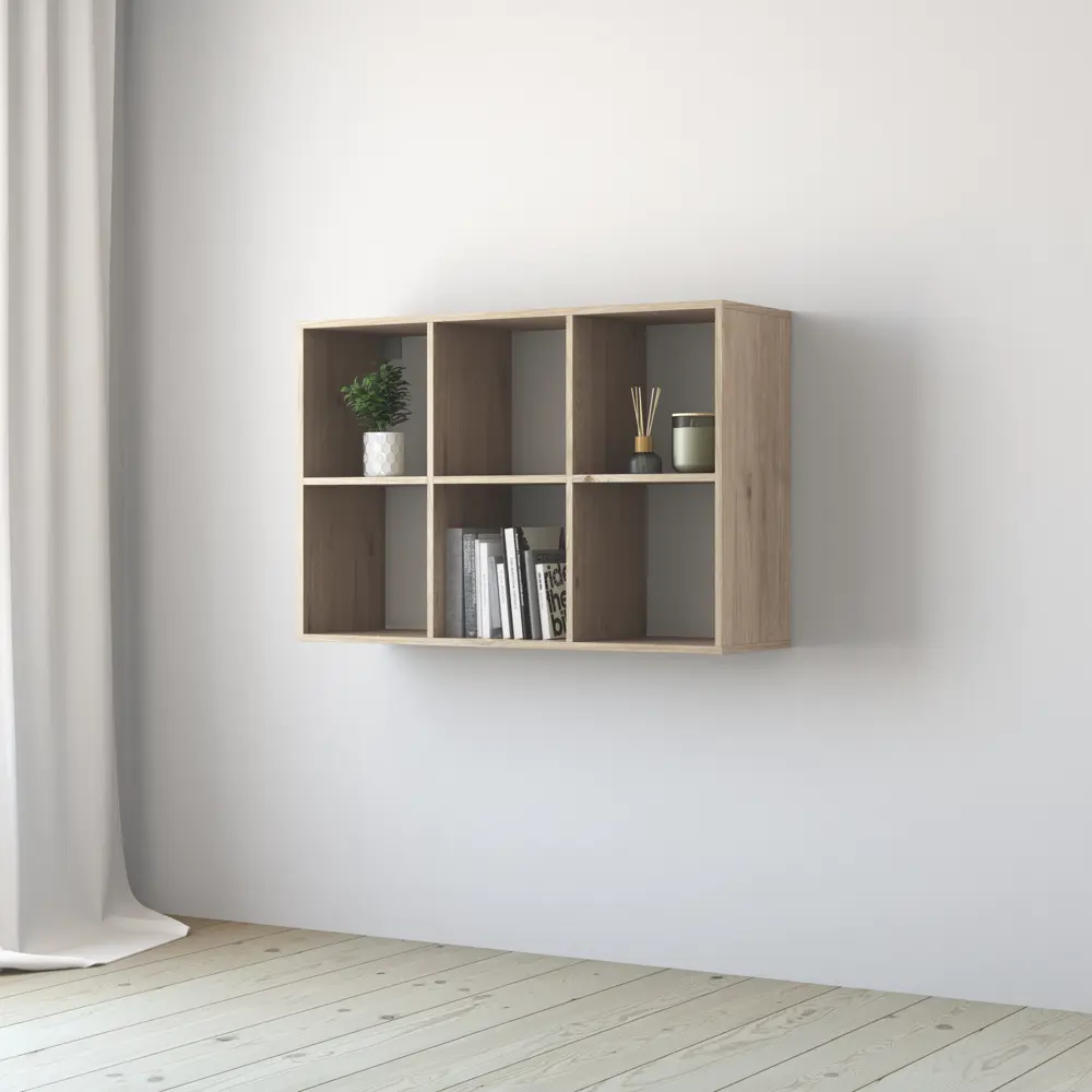 Стеллаж SPACEO KUB 3x2К, 70х104х31,7 см, цвет дуб 82037460 STLM-2099414  - Вид №5