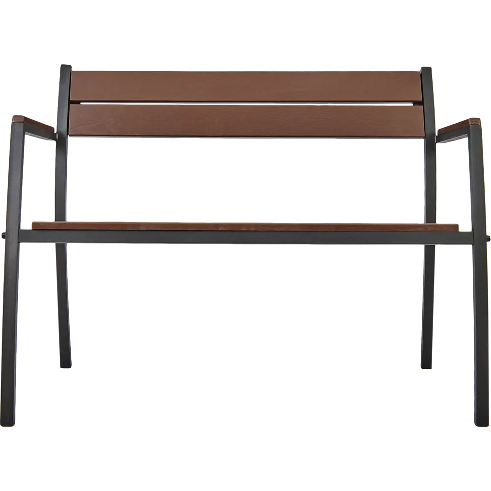 Скамья садовая разборная Garden 113х56х85.6 см металл/дерево темно-коричневая Santreyd STLM-2042046 - Вид №1