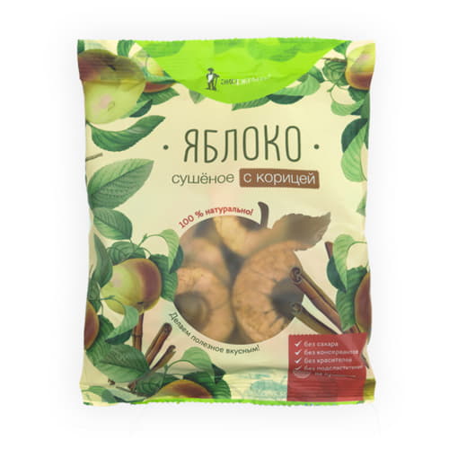 Яблоко сушёное с корицей Экофермер 75 г Santreyd 13369