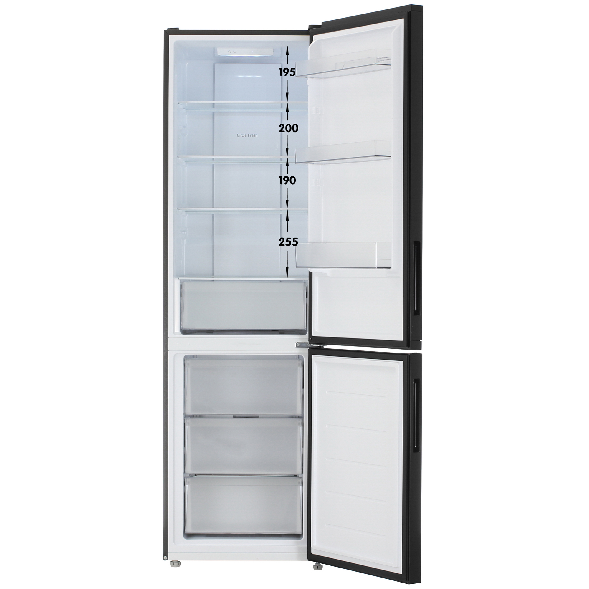 9248216 Холодильник с морозильником   Candy CFN6200B черный STDN-0055006 - Вид №1