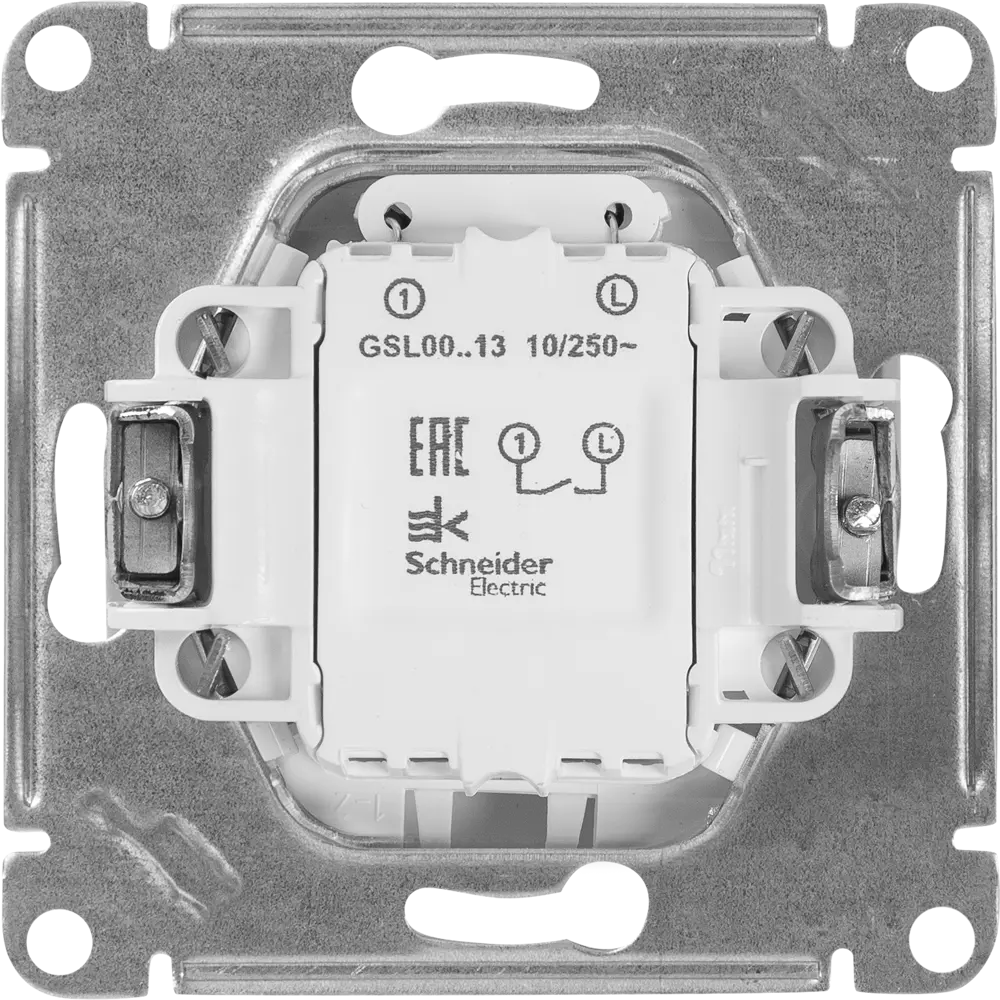 Выключатель встраиваемый Systeme Electric Glossa СХ1А 1 клавиша с подсветкой цвет молочный STLM-2028956 - Вид №2