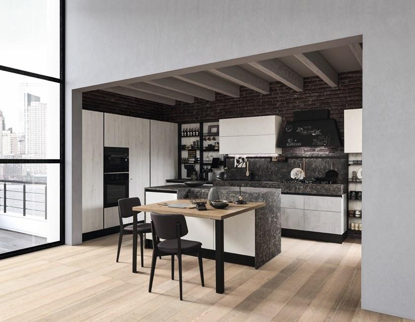 Febal Casa Модульная кухня из меламина с островом sun-id-1433505 - Вид №3