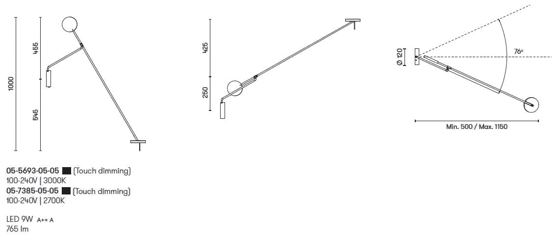 Алюминиевый регулируемый светодиодный настенный светильник LedsC4 Invisible ARCH-00106524 - Вид №7