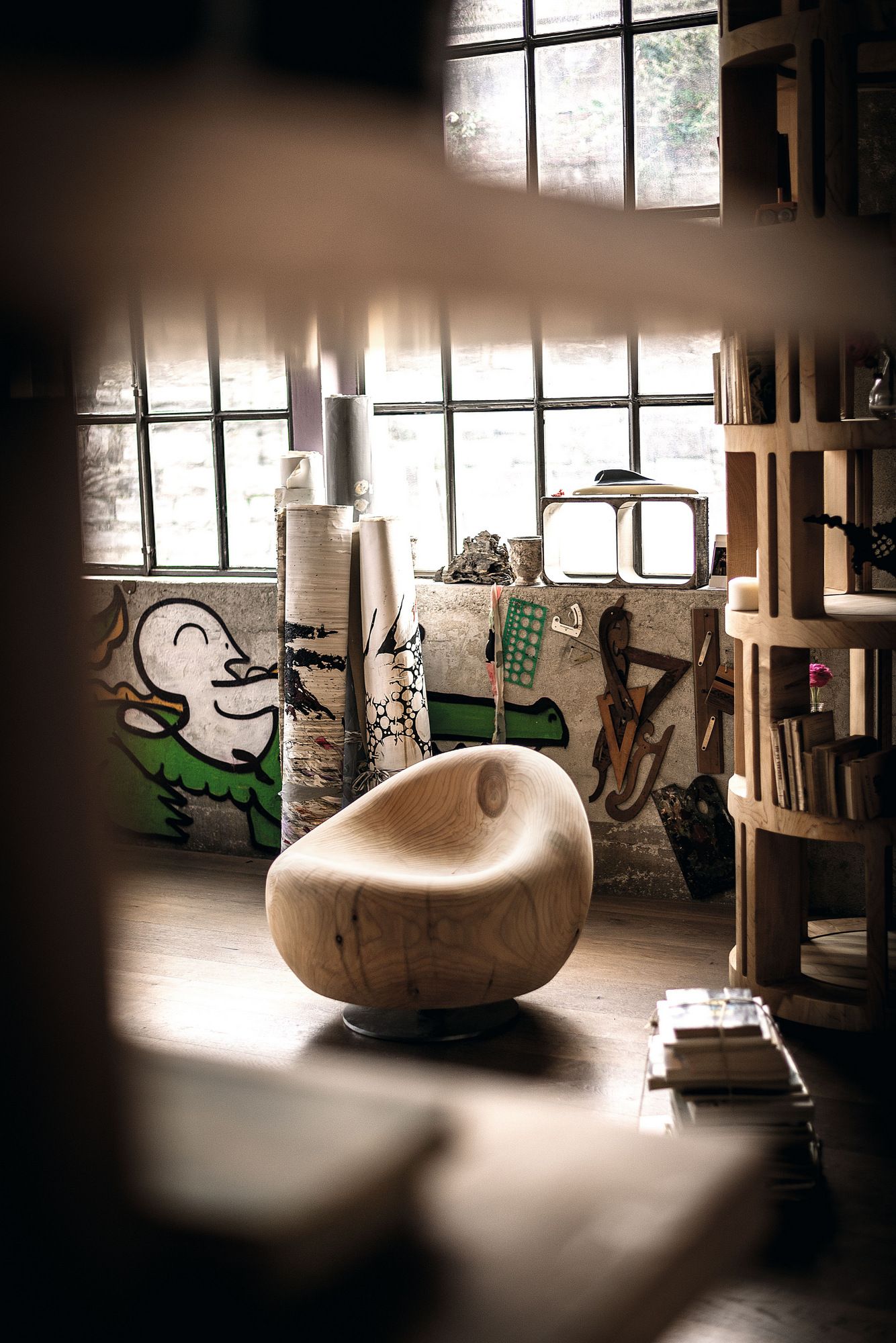 Вращающееся кресло из цельного кедра Riva 1920 MAUI ARCH-00028121 - Вид №3