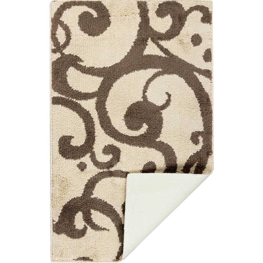 Коврик для ванной комнаты «Узоры» 50х80 см цвет коричневый MR PENGUIN STLM-2136218 - Вид №2