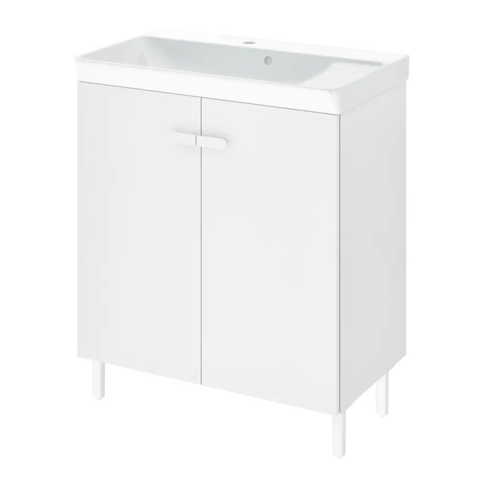 Тумба под раковину напольная Sensea Easy 70 см цвет белый STLM-2169681